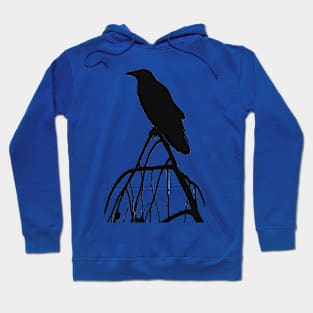 Silhouette of a crow Hoodie